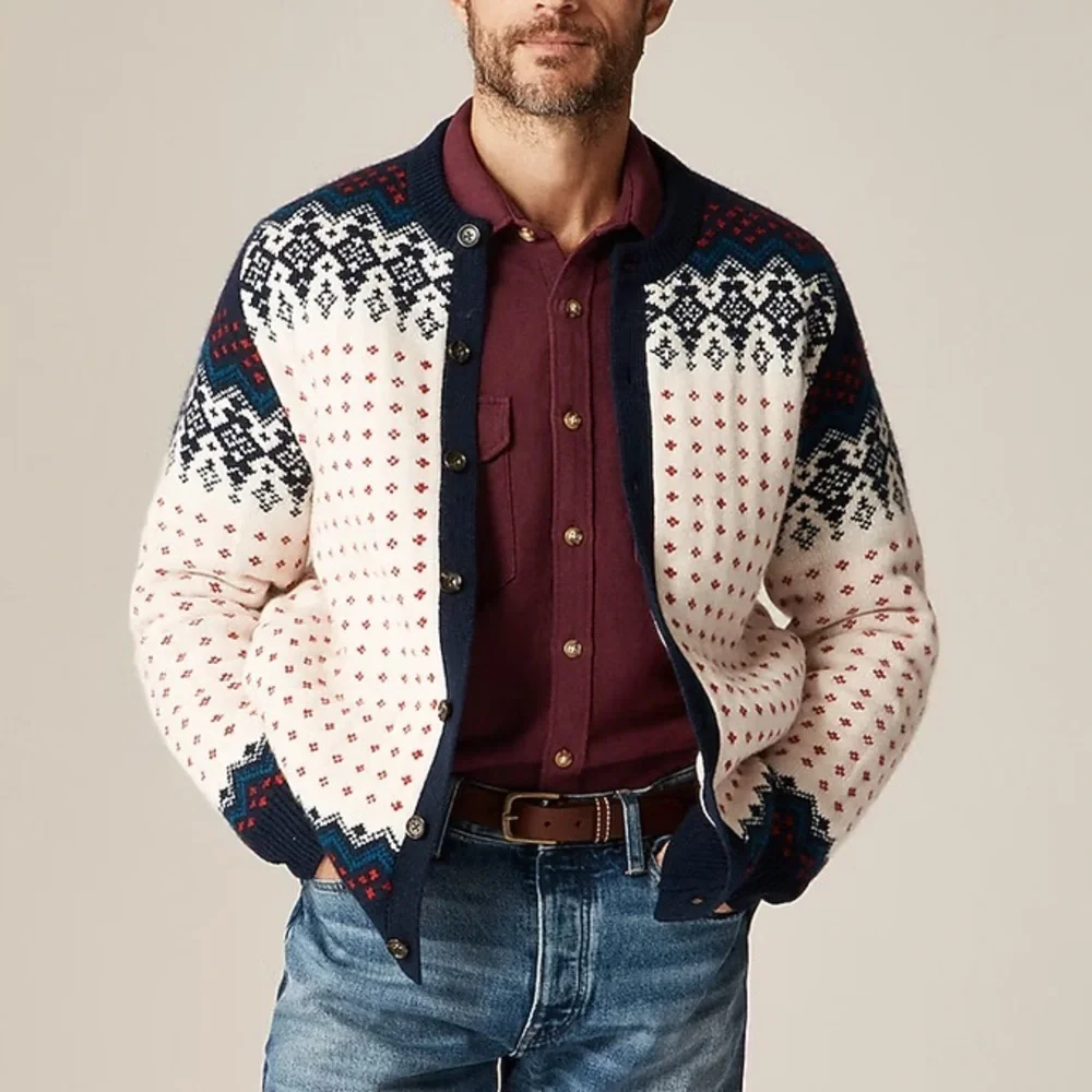 J crew Fair Isle cardigan in lambswool